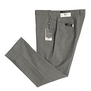 Lauren Ralph Lauren Suit Pant Men's 40x32 Classic Fit Stretch Grey Plaid NEW